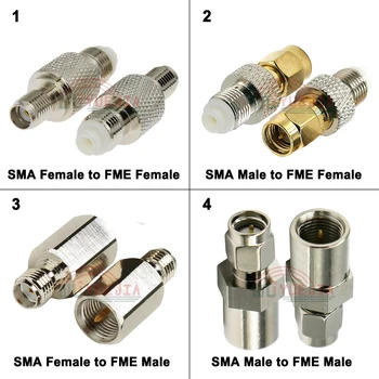 1 шт. Новый латунный прямой радиочастотный адаптер типа SMA на FME FME Male Female To SMA Male Plug Female Jack RF Coaxial Connector