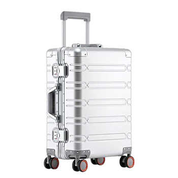 Дорожный чемодан из алюминиево-магниевого сплава Мужской бизнес Чемодан на колесиках Багаж на колесиках Багаж на тележке Ручная кладь чемодан