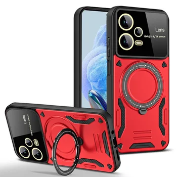 Magsafe Магнитный адсорбционный чехол для Xiaomi Redmi Note 12 Pro 11S 11 Redmi 12C 11A 9A Камера Защита Металлическое кольцо Автомобильный держатель Чехол