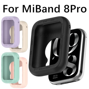 Для Xiaomi Mi Band 8 Pro Мягкий силиконовый защитный чехол Бампер Противоударная оболочка для Miband 8Pro Band 8Pro Аксессуары для умных часов