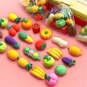10 Stks/комплект Nieuwe Mode Gum Simulatie Voedsel Vegetablecake Tool Koekjes Gum Studie Rubber Speciale Kinderen Geschenken