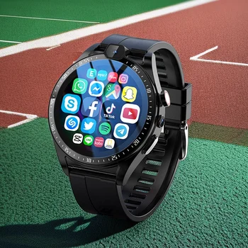 2024 Новые умные часы 4G Net с круглым экраном Мужчины 4 ГБ + 128 ГБ Android Умные часы 1000 мАч SIM-карта GPS WIFI Двойная камера Спорт Фитнес