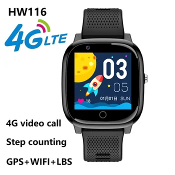 HW116 4G детские смарт-часы GPS+WIFI+LBS позиционирование детские часы видеозвонок SOS часы калькулятор погода игра голос Q&A