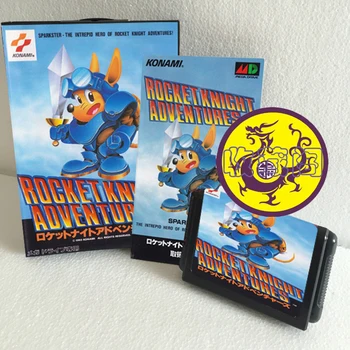 Rocket Knight Adventures с коробкой и ручным картриджем для 16-битной игровой карты Sega MD MegaDrive Genesis System