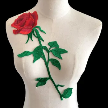 Аппликация вышивки цветка розы аппликация поддельный воротник одежда шитье DIY принадлежности для рукоделия материалы аксессуары 1 шт. для продажи